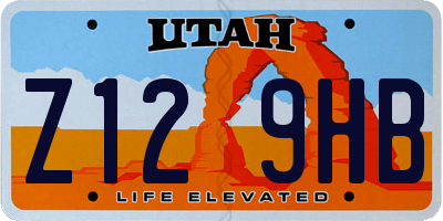 UT license plate Z129HB
