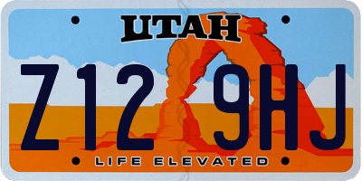 UT license plate Z129HJ