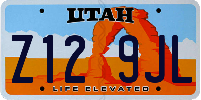 UT license plate Z129JL