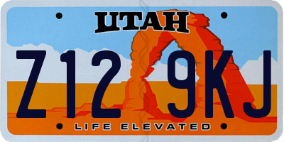 UT license plate Z129KJ