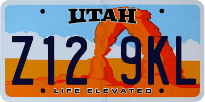 UT license plate Z129KL