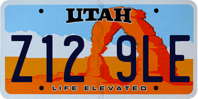 UT license plate Z129LE