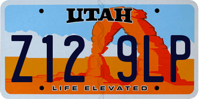 UT license plate Z129LP