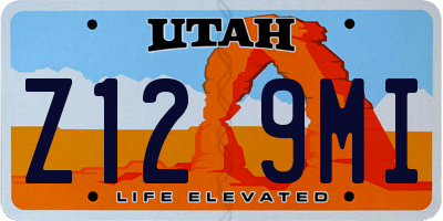 UT license plate Z129MI