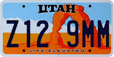 UT license plate Z129MM