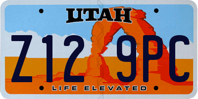 UT license plate Z129PC