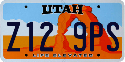 UT license plate Z129PS