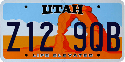 UT license plate Z129QB