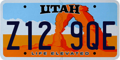 UT license plate Z129QE