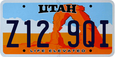 UT license plate Z129QI