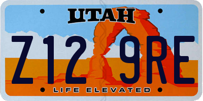 UT license plate Z129RE