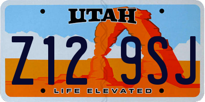 UT license plate Z129SJ
