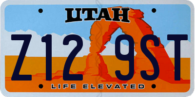 UT license plate Z129ST