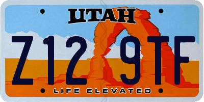 UT license plate Z129TF
