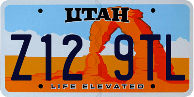 UT license plate Z129TL