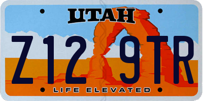 UT license plate Z129TR