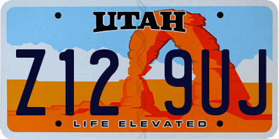 UT license plate Z129UJ