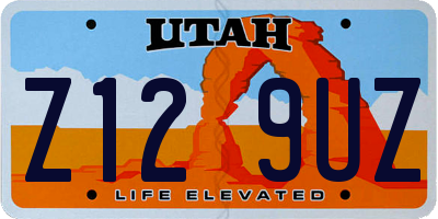 UT license plate Z129UZ