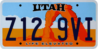 UT license plate Z129VI