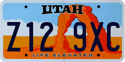 UT license plate Z129XC