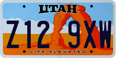 UT license plate Z129XW