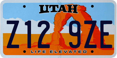 UT license plate Z129ZE