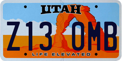 UT license plate Z130MB