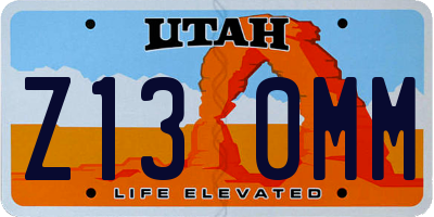 UT license plate Z130MM