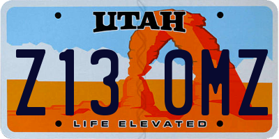 UT license plate Z130MZ