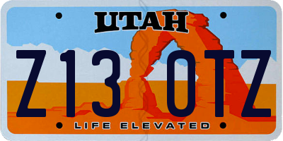 UT license plate Z130TZ