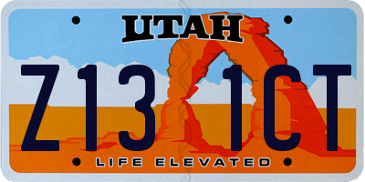 UT license plate Z131CT