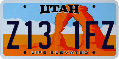 UT license plate Z131FZ