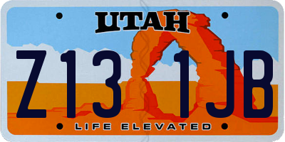 UT license plate Z131JB