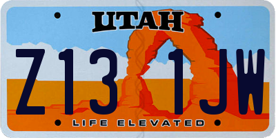 UT license plate Z131JW