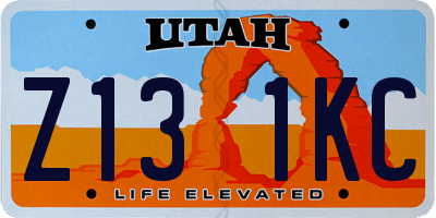 UT license plate Z131KC