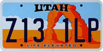UT license plate Z131LP