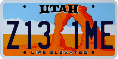 UT license plate Z131ME