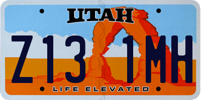 UT license plate Z131MH