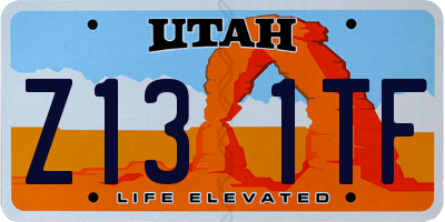 UT license plate Z131TF
