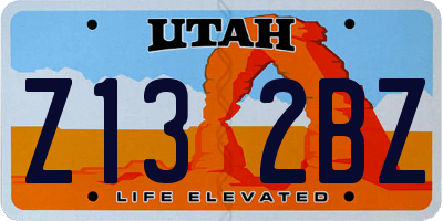 UT license plate Z132BZ