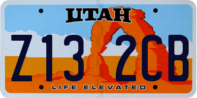 UT license plate Z132CB