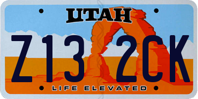 UT license plate Z132CK