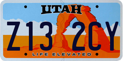 UT license plate Z132CY
