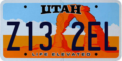 UT license plate Z132EL