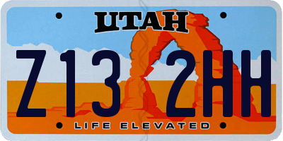 UT license plate Z132HH