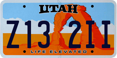 UT license plate Z132II