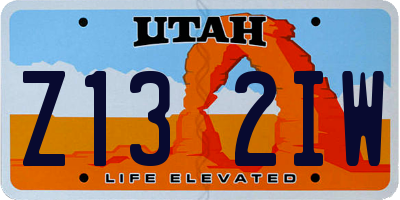 UT license plate Z132IW