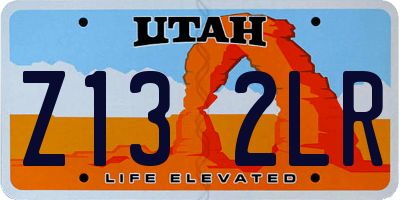 UT license plate Z132LR