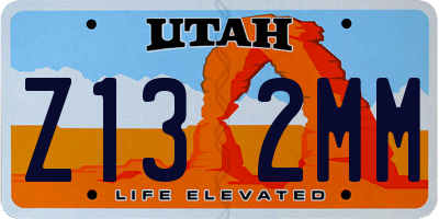 UT license plate Z132MM