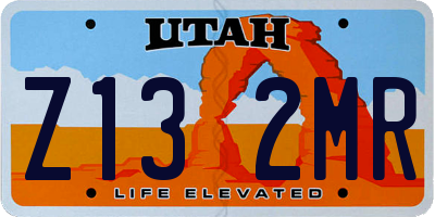 UT license plate Z132MR
